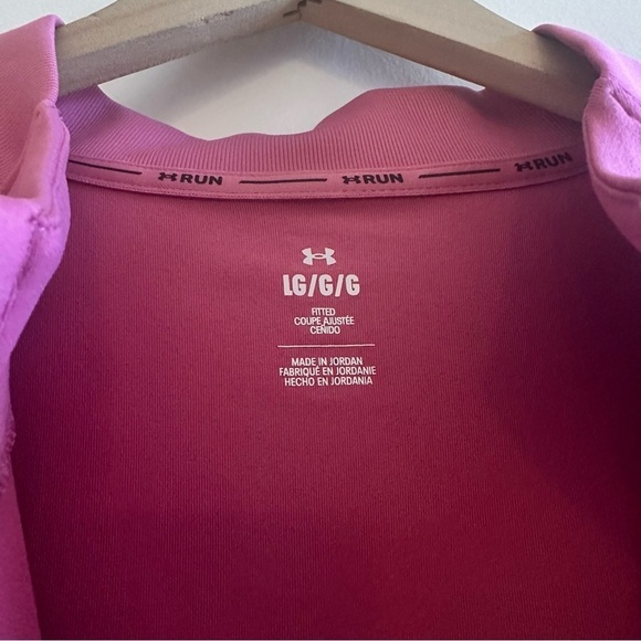 Under Armour Women's Qlifier Run 2 Half Zip Running Pink Jacket L - Picture 12 of 13